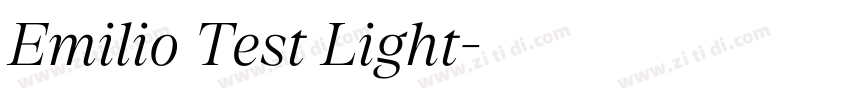 Emilio Test Light字体转换